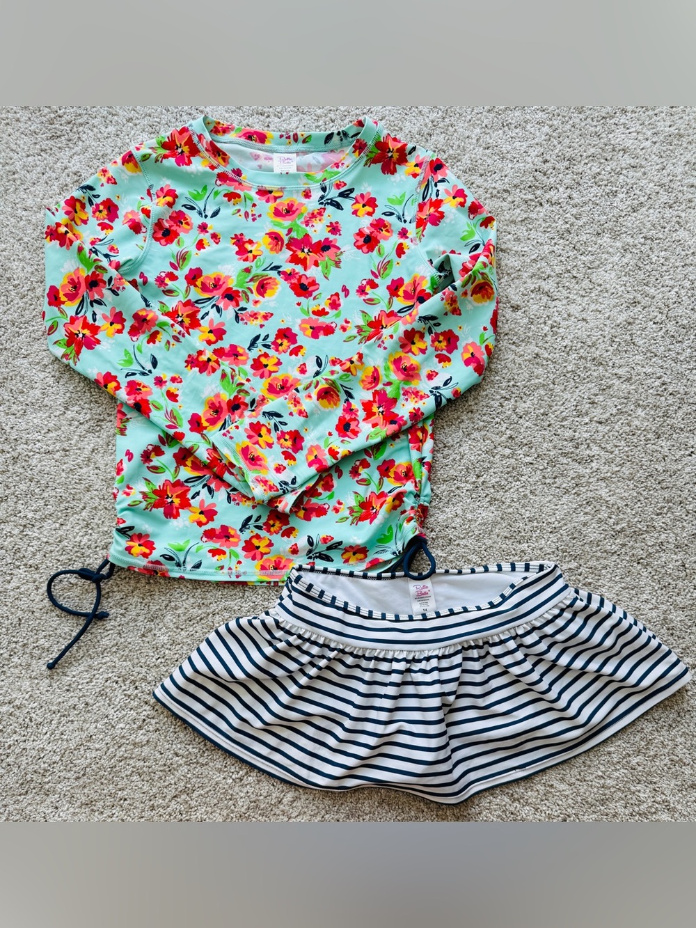 Ruffle Butts size girls 14 2 piece swim suit.